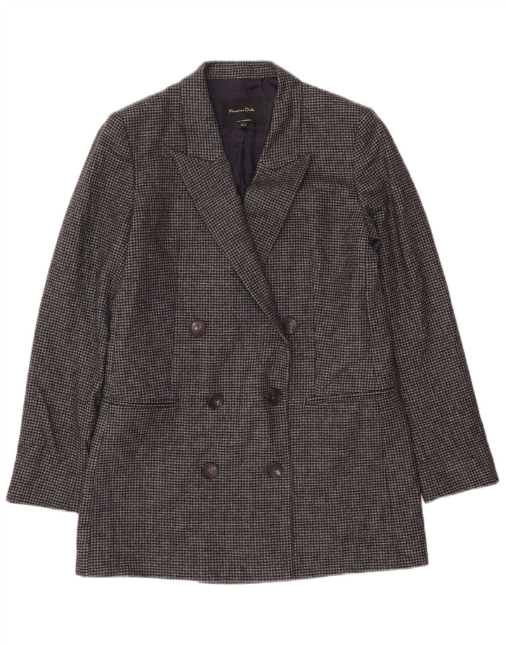 Massimo Dutti Jachetă Blazer Femei EU 40 Medium Gri Houndstooth