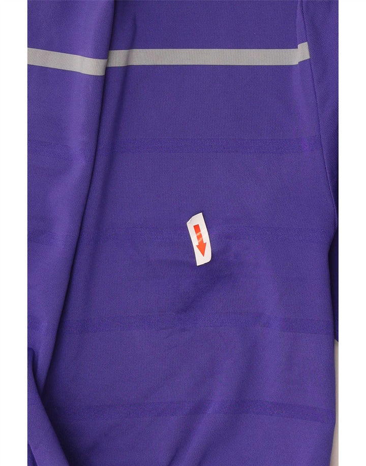 Tricou polo Under Armour pentru bărbați, poliester cu dungi violet mic