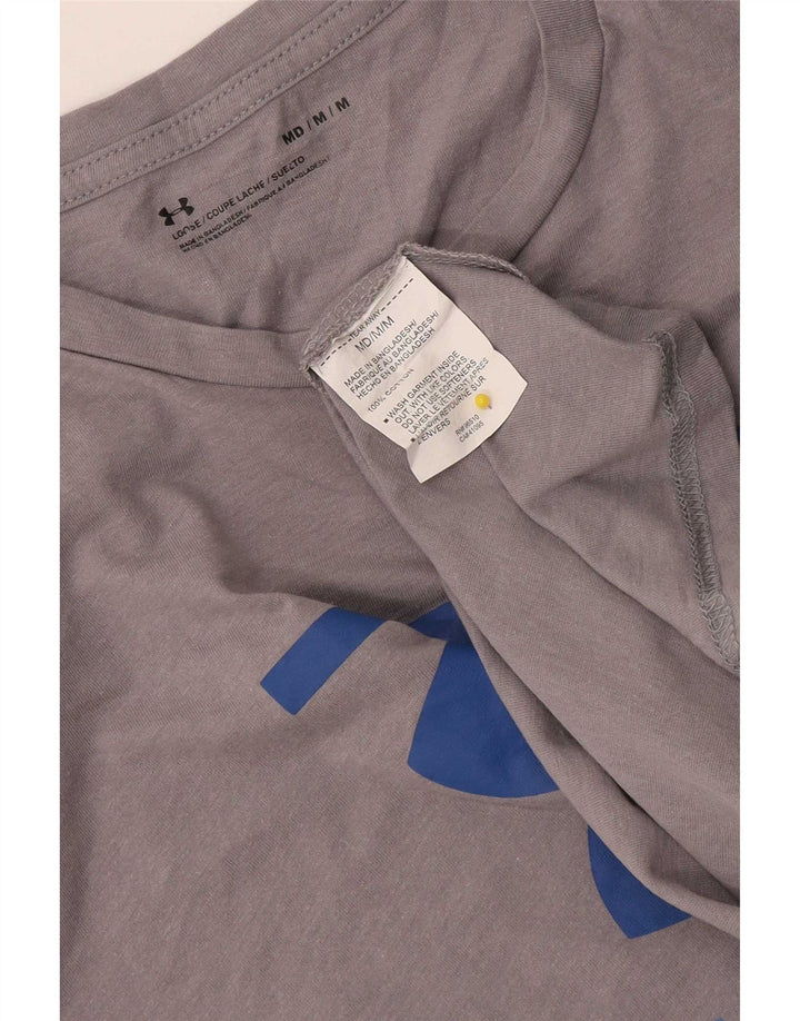Tricou grafic pentru bărbați Under Armour Top din bumbac gri mediu