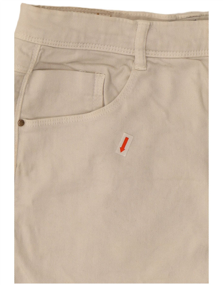 Pantaloni scurți din blugi Trafaluc pentru femei Zara EU 38 Mici W28 Alb
