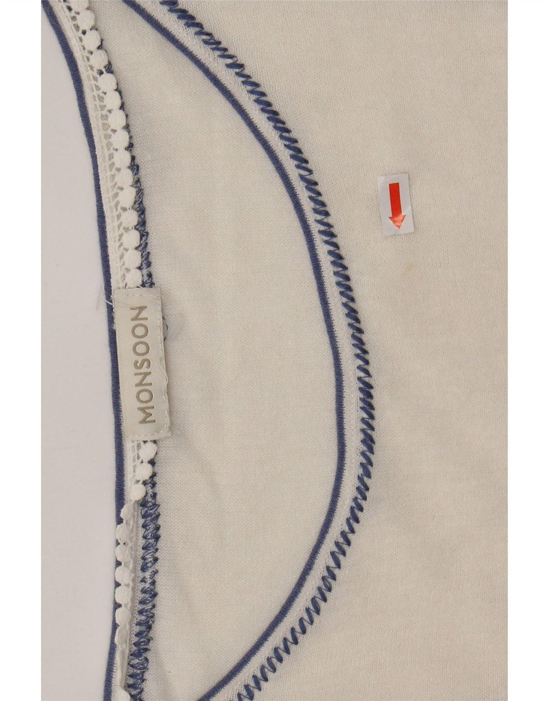 Bluză de damă MONSOON Top UK 16, mare, alb, cu flori, in