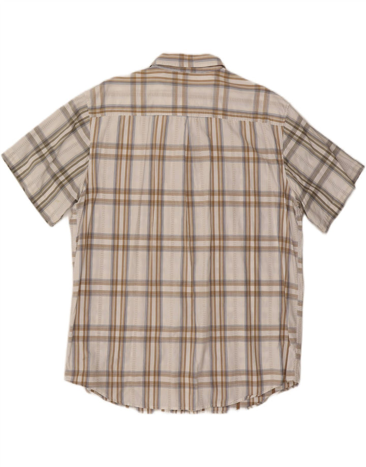 Cămașă cu mânecă scurtă pentru bărbați WRANGLER 2XL, bumbac alb cu carouri