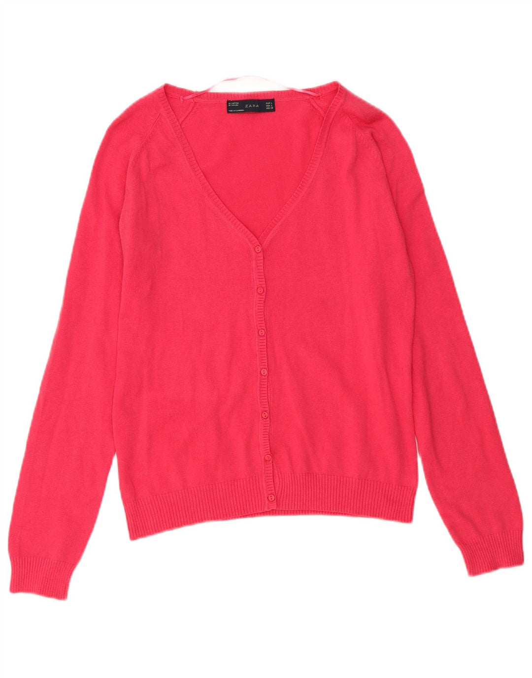 Pulover cardigan pentru femei Zara UK 14 mare, roz