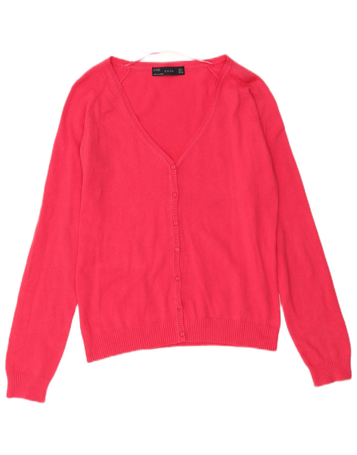 Pulover cardigan pentru femei Zara UK 14 mare, roz