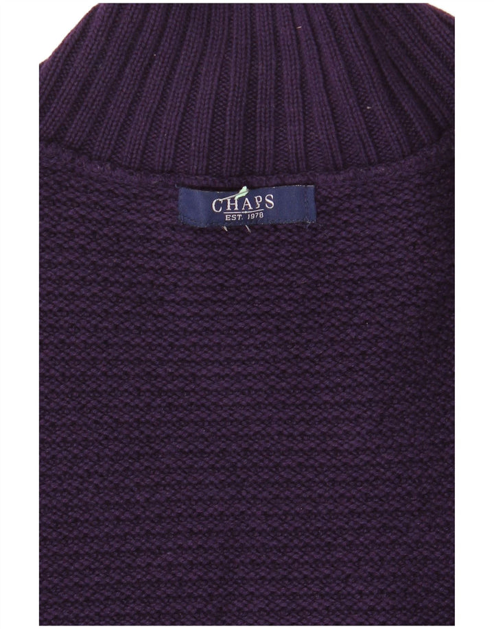 Pulover CHAPS cardigan cu mâneci 3/4 pentru femei UK 12 Mov mediu