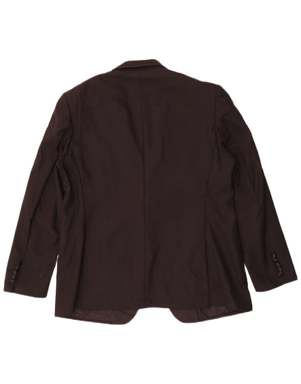 Jachetă pentru bărbați Marks & Spencer cu 1 nasture, UK 46 XL, lână neagră