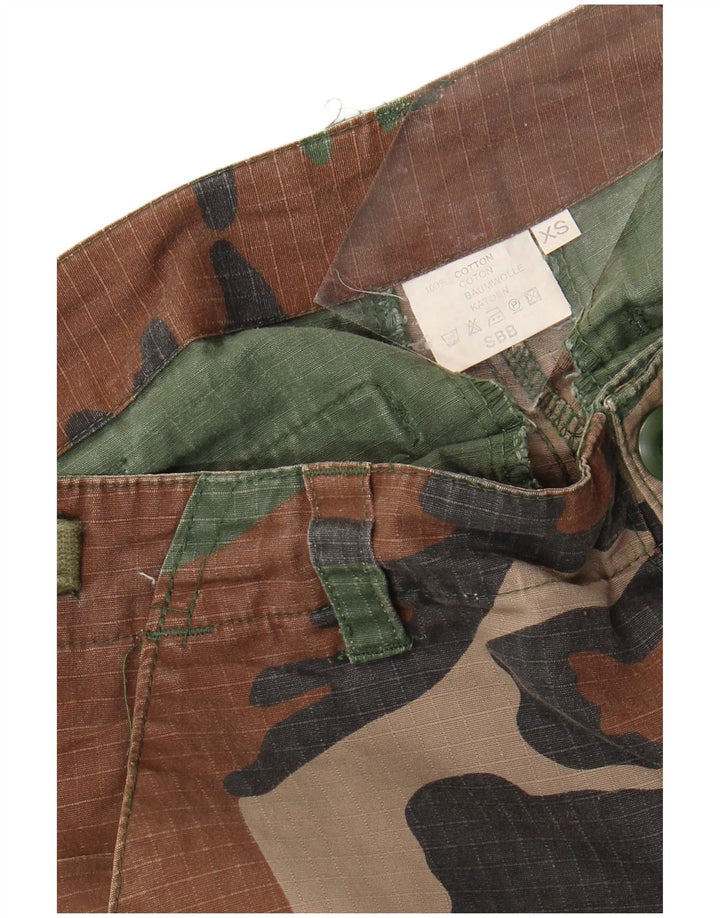 Pantaloni scurti cargo pentru bărbați VINTAGE XS W30, bumbac camuflaj multicolor