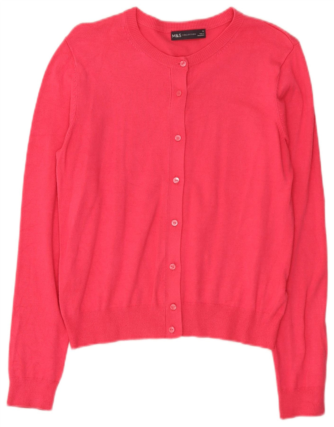 Pulover cardigan pentru femei Marks & Spencer UK 12 Medium Pink Viscose