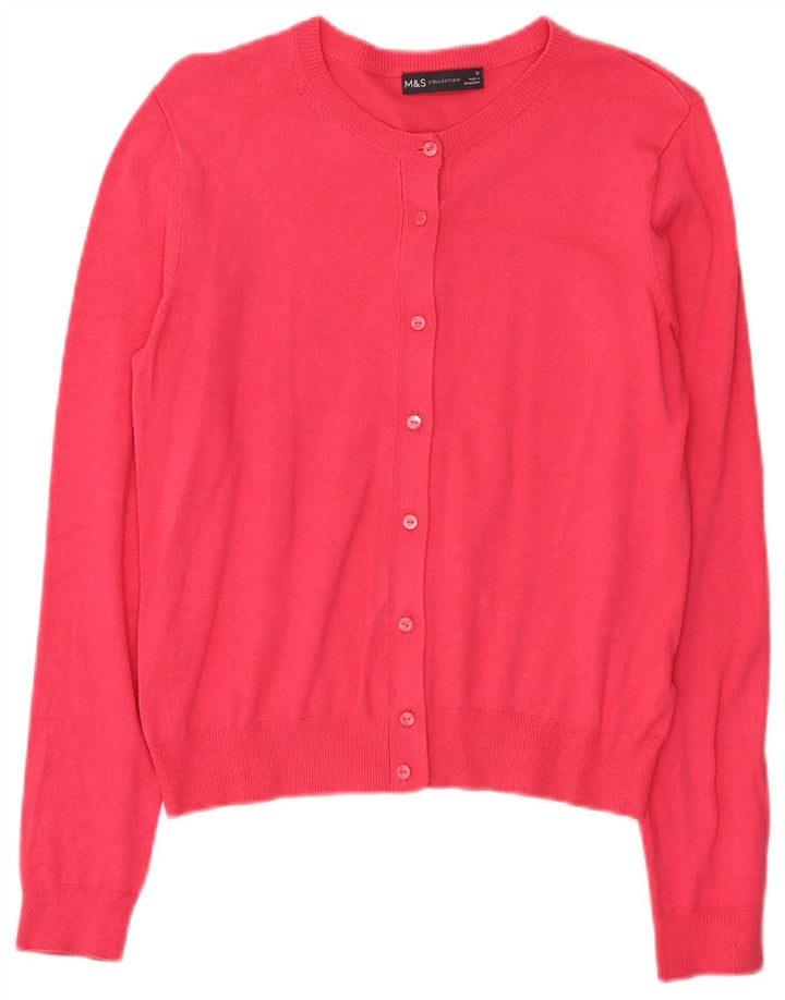 Pulover cardigan pentru femei Marks & Spencer UK 12 Medium Pink Viscose