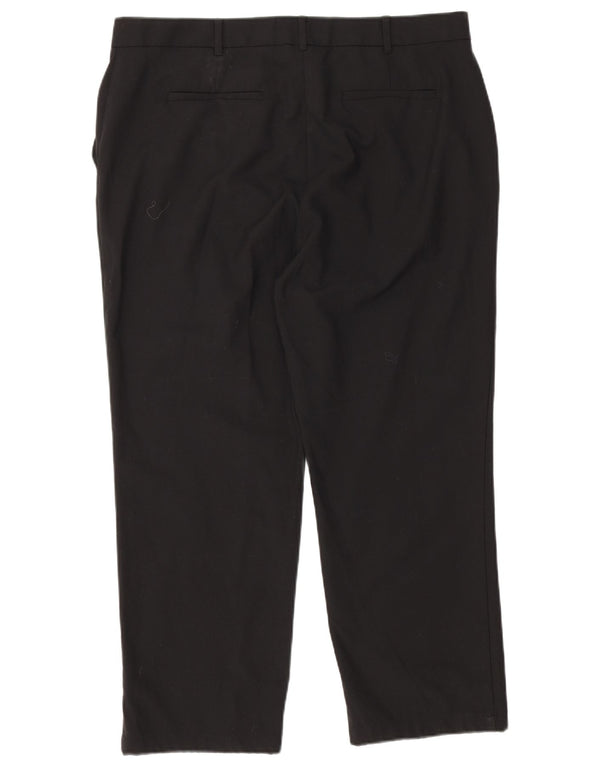 Marks & Spencer Pantaloni de costum crop autograf pentru femei UK 18 XL W36 L26 Negru