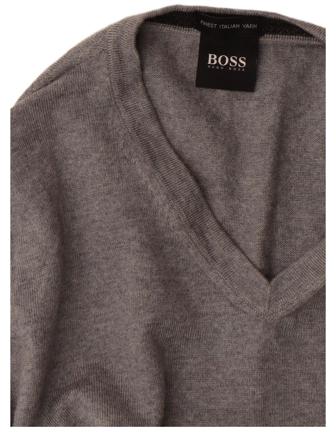 HUGO BOSS Pulover cu decolteu în V pentru femei UK 10 Mic gri