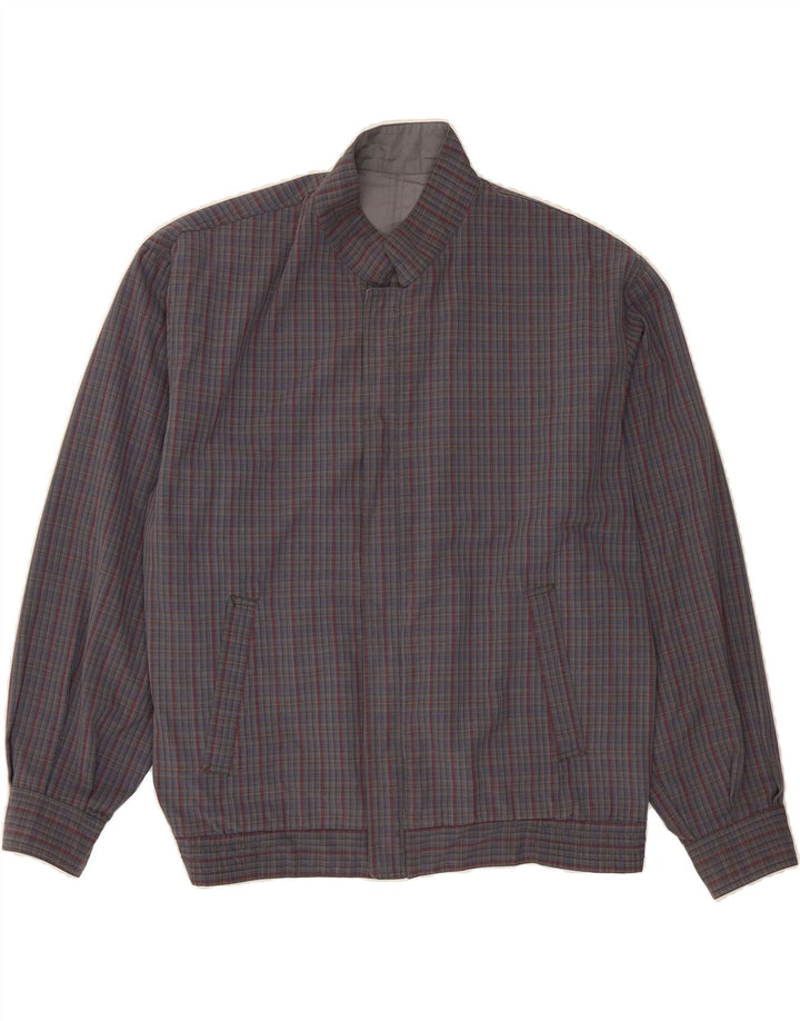 VINTAGE Mens Bomber Reversible Jacket UK 38 Medium Grey Polyester Vintage Vintage and Second-Hand Vintage from Messina Hembry 