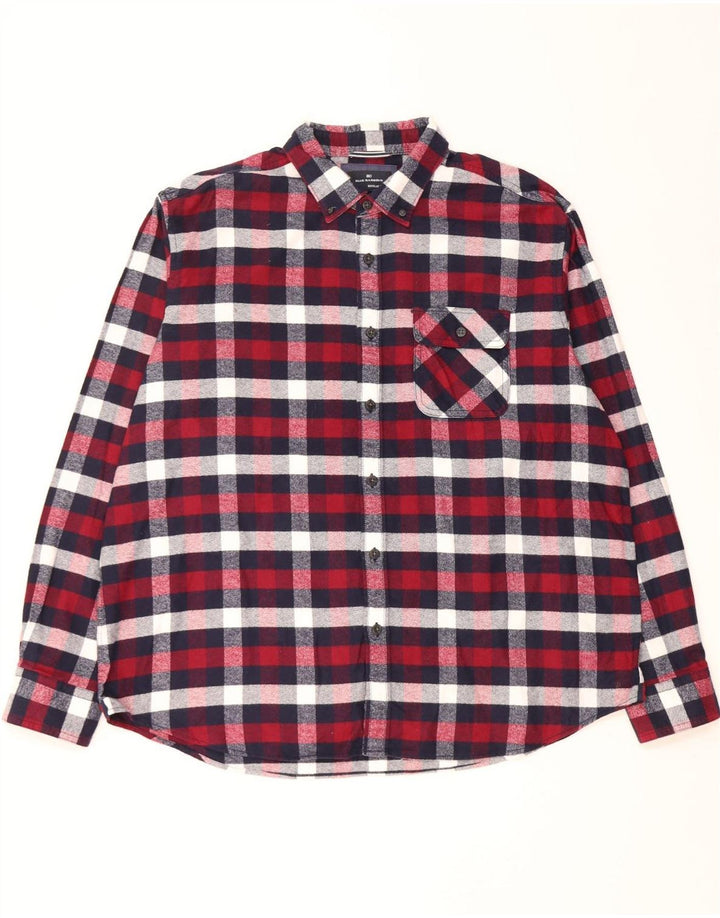 Cămașă de flanel pentru bărbați, Blue Harbour, cu ajustare normală, 2XL, roșu Check