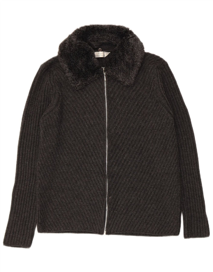 Pulover cardigan pentru femei Marks & Spencer UK 12 Medium Gri Acrilic