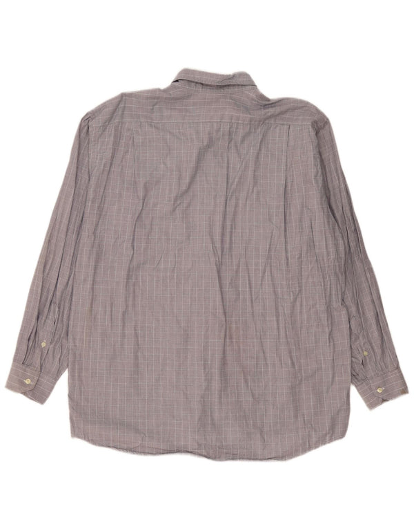 Cămașă pentru bărbați Lacoste Mărimea 42, mare, gri din bumbac cu carouri