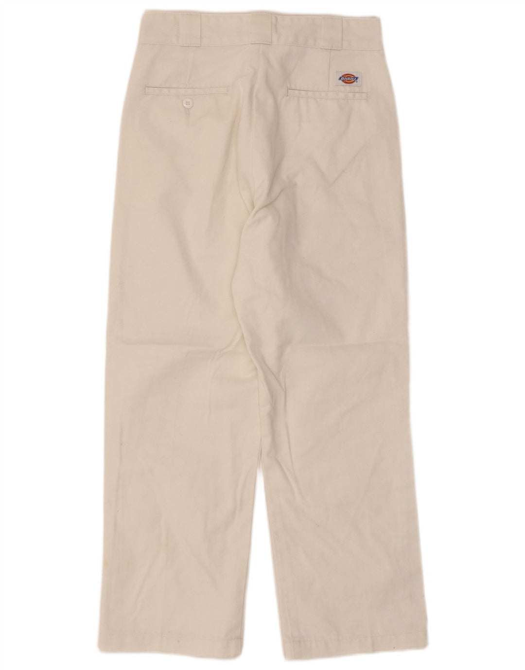 Pantaloni tăiați pentru femei Dickies cu talie înaltă L28 L25 Poliester alb
