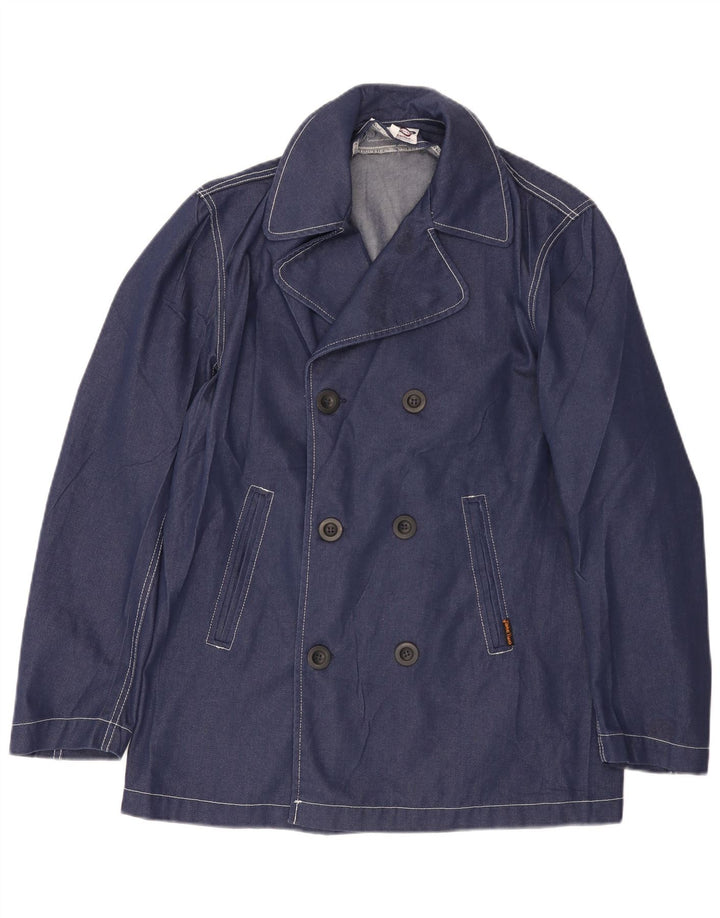 Take Two pentru bărbați pea coat UK 40 mare poliester bleumarin