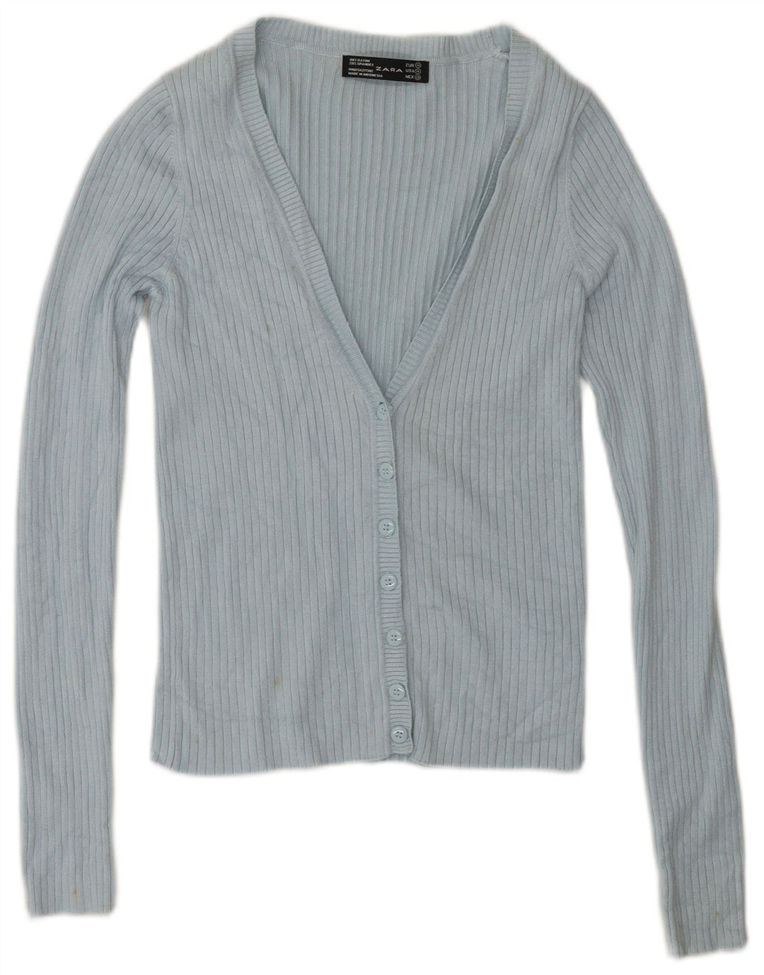 Pulover Cardigan pentru Damă Zara UK 12 Medium Blue Rayon
