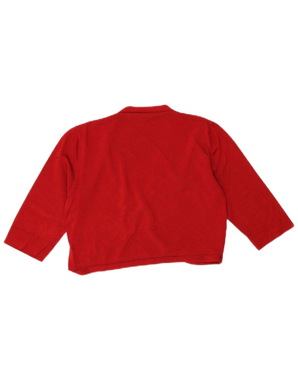 Phase Eight Pulover cardigan cu mâneci 3/4 pentru femei UK 14 Medium Red