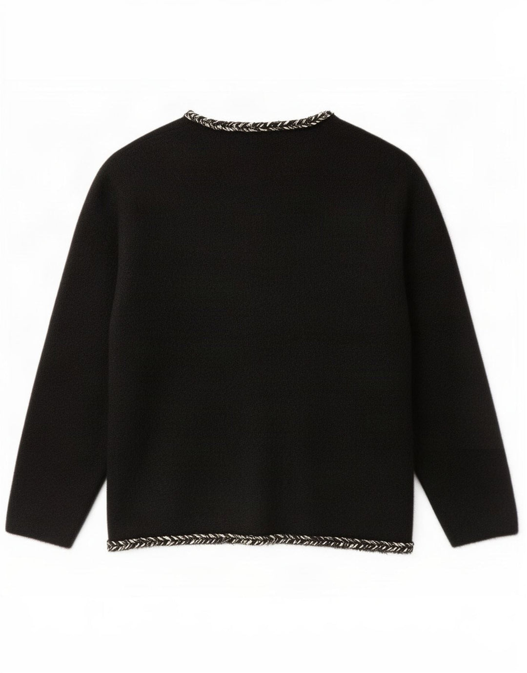 Pulover cardigan vintage pentru femei UK 12 Poliamidă neagră medie
