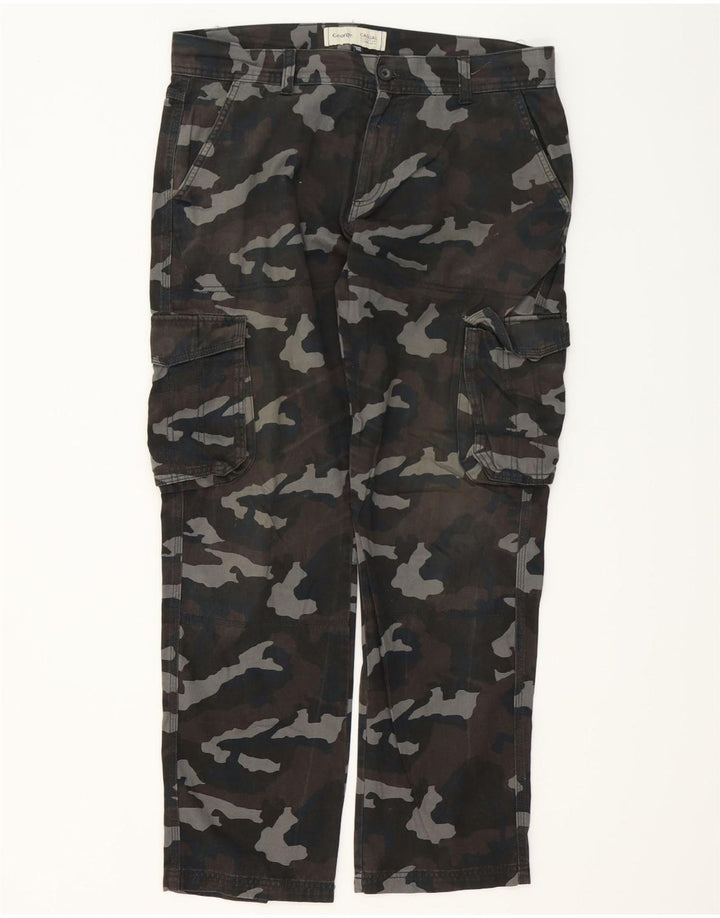 Pantaloni cargo pentru bărbați George W36 L32 bumbac camuflaj multicolor
