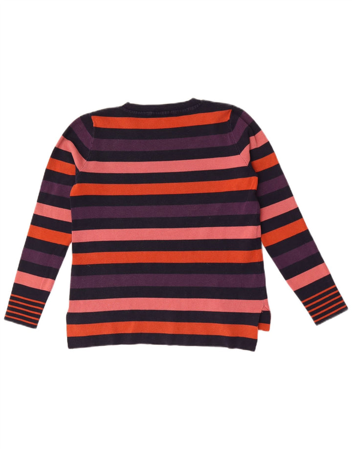 Pulover Oasis pentru femei cu decolteu rotund, cu dungi mici, multicolore, UK 10