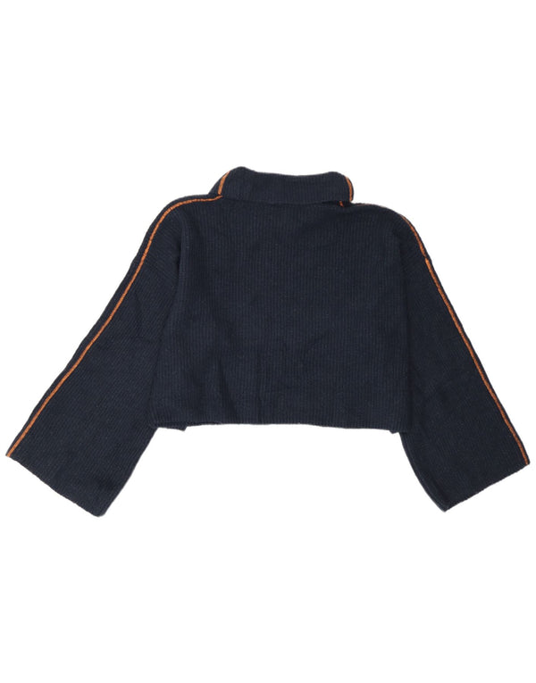 Topshop Pulover supradimensionat pentru femei cu gât rulat UK 12 Medium Bleumarin