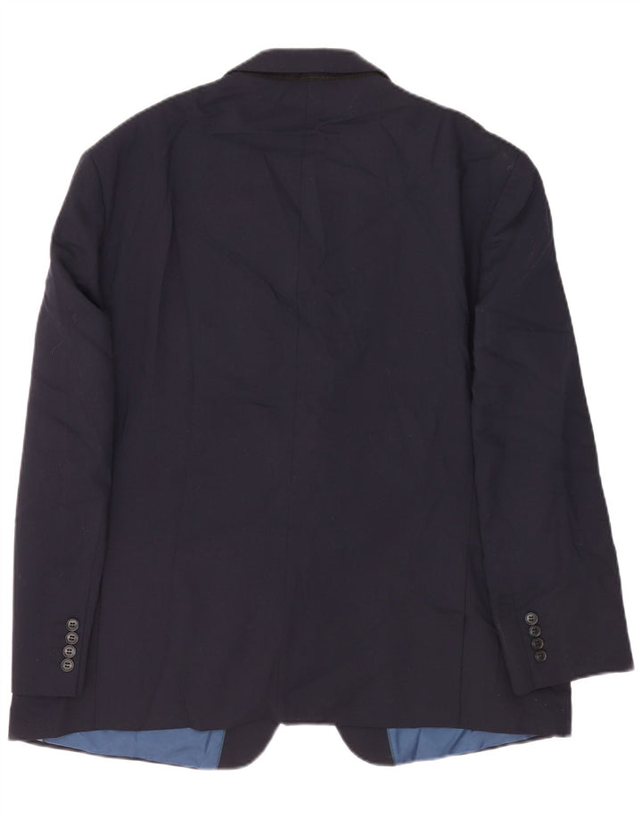 Jachetă pentru bărbați Marks & Spencer, cu 2 nasturi, UK 46 3XL Lână bleumarin