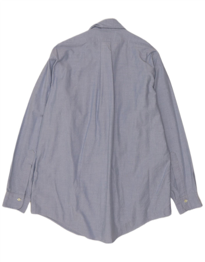 Cămașă Brooks Brothers pentru bărbați, mărimea 15, bumbac albastru mediu