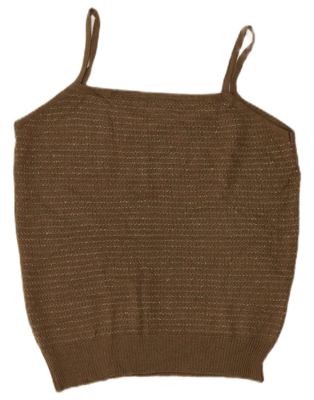 Top tricot vintage pentru femei UK 14 Medium Khaki