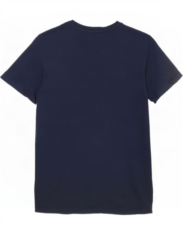 Jack & Jones Mens Graphic T-Shirt Top Large Navy Blue Cotton