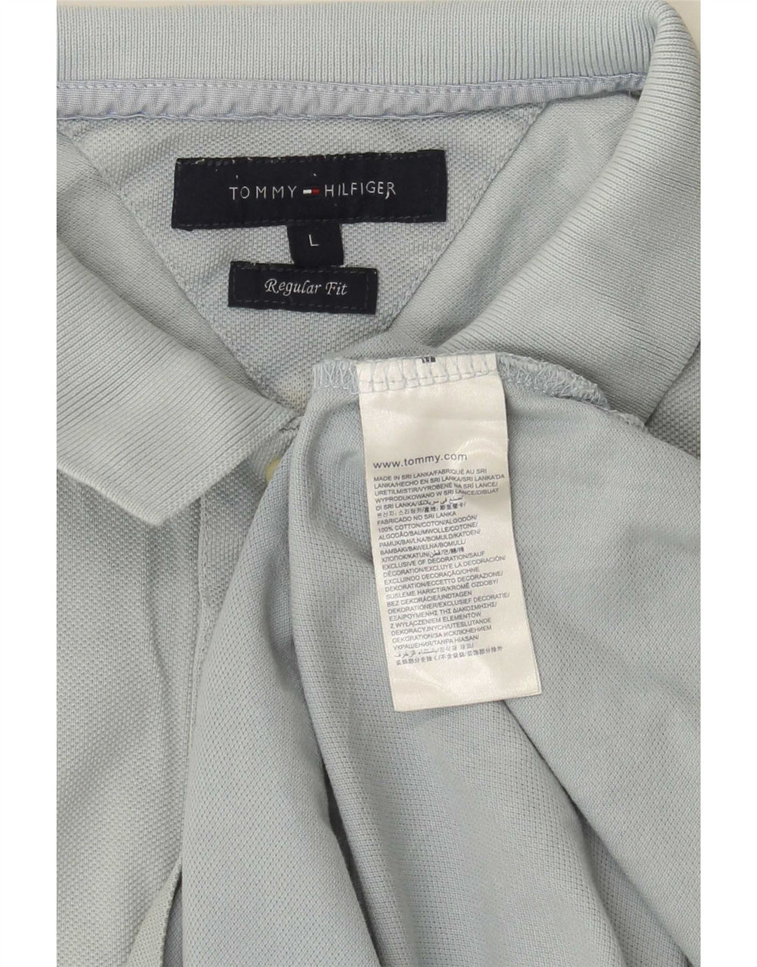 Cămașă polo Tommy Hilfiger pentru bărbați, cu formă regulată, mare, albastru, bumbac
