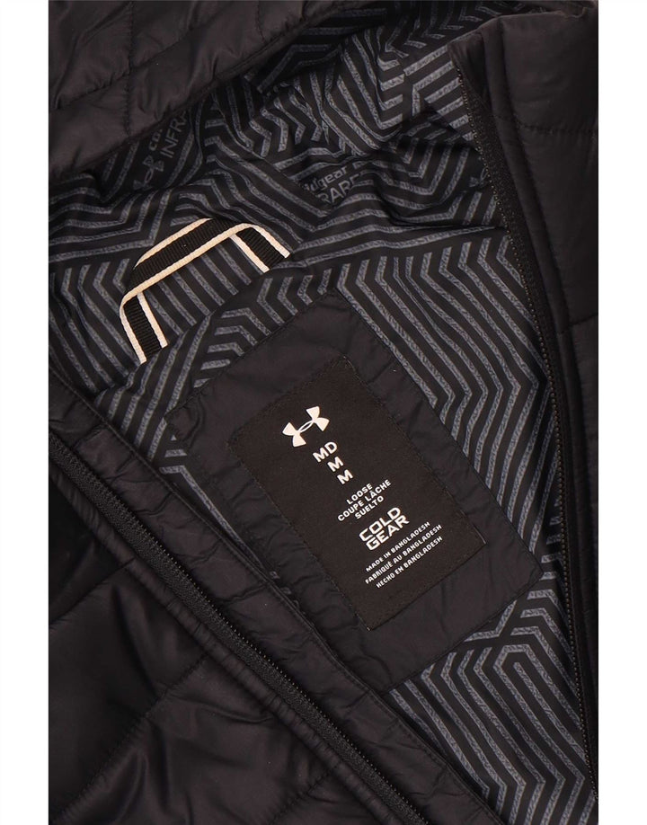 Jachetă căptușită cu glugă pentru femei Cold Gear Under Armour UK 14 Medium Black