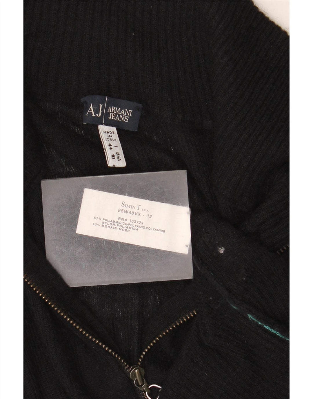 Pulover cardigan pentru femei Armani Jeans IT 44 Poliamidă neagră medie