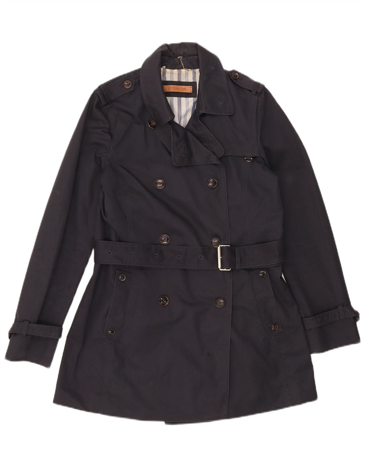 Trenci pentru femei Massimo Dutti UK 12 Medium Bleumarin Bumbac