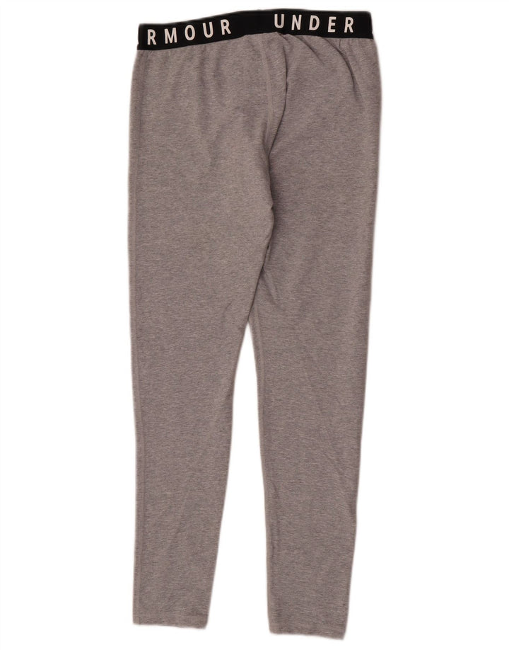 Leggings grafic Under Armour pentru femei UK 14, bumbac color bloc, gri mediu