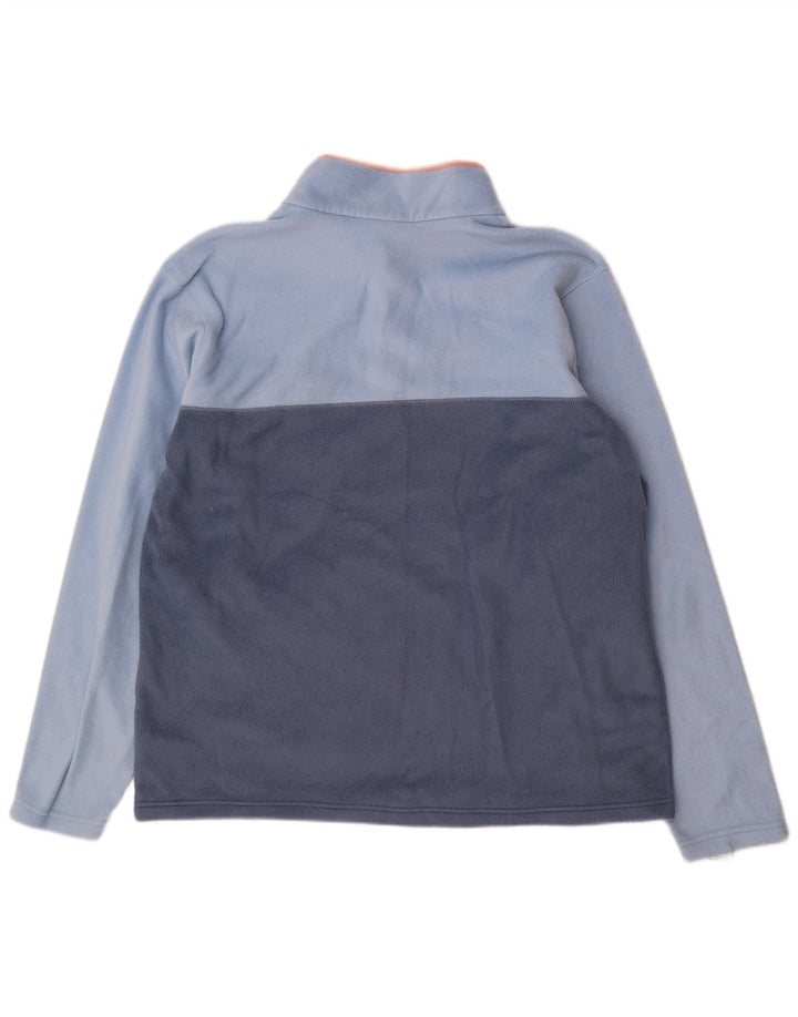 Pulover pentru bărbați COLUMBIA, cu gât cu nasturi, fleece, XL, bleumarin, color block