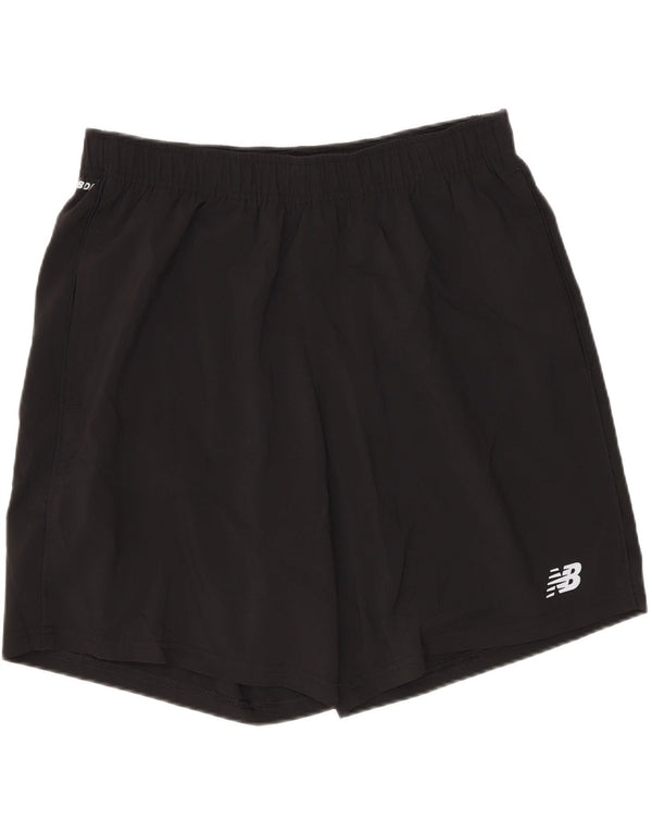 Pantaloni scurți sport New Balance pentru bărbați, poliester mediu negru