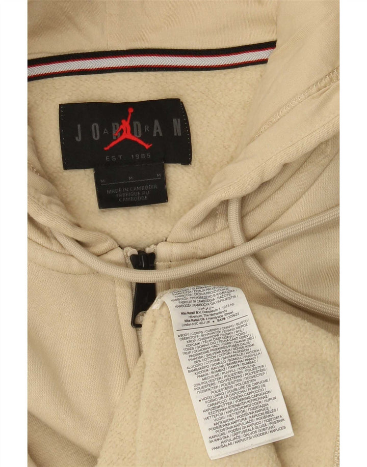 Pulover Jordan pentru bărbați, cu fermoar, bumbac, bej mediu