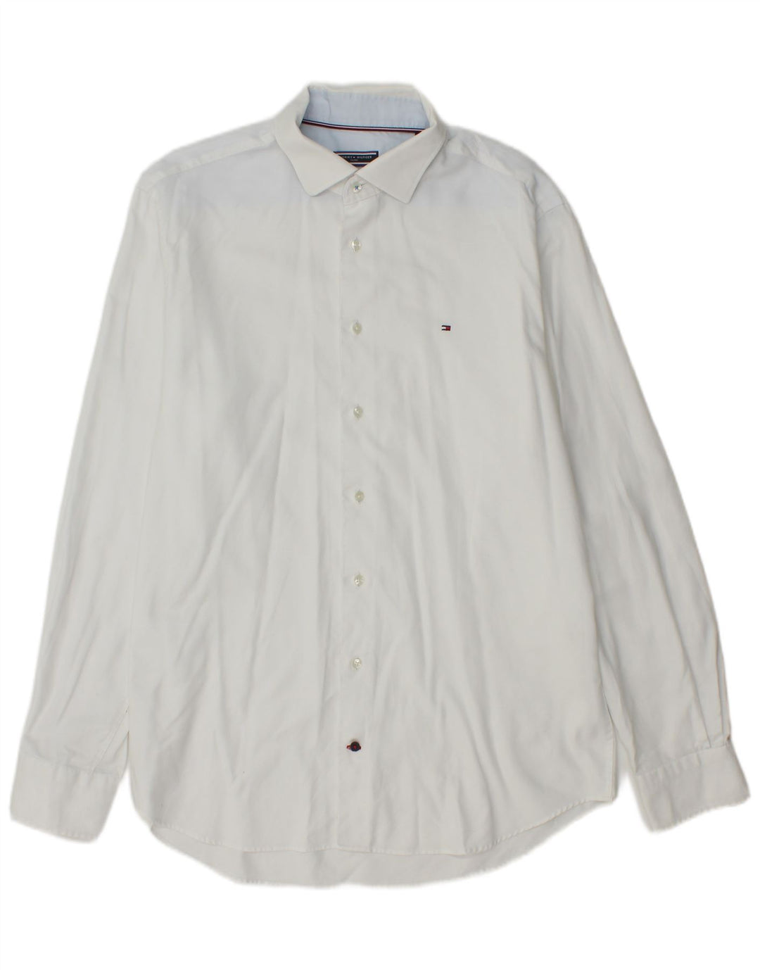 Cămașă Tommy Hilfiger pentru bărbați, cu formă normală, mărimea 42 16 1/2 mare, albă
