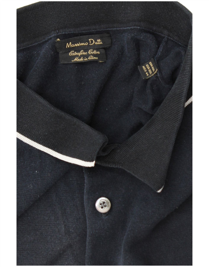 Cămașă polo Massimo Dutti pentru bărbați 2XL bumbac bleumarin