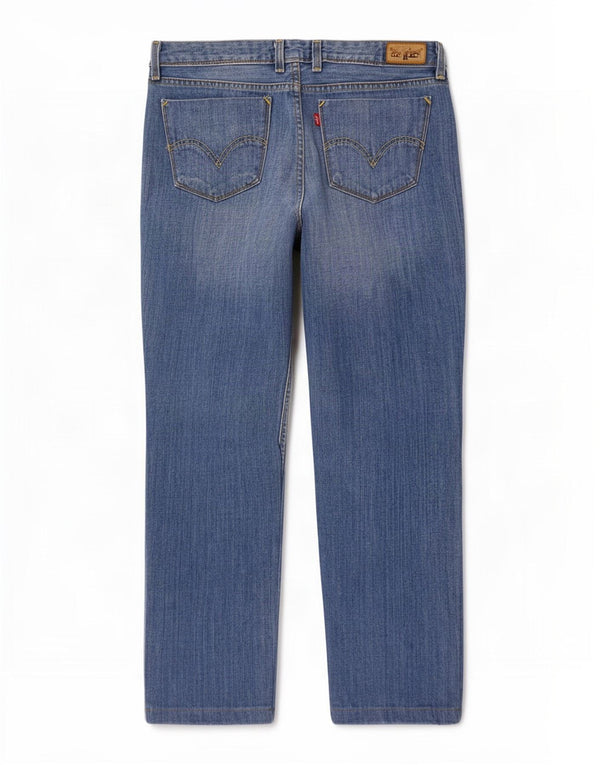 Blugi drepti pentru femei Levi's 627 W34 L27 Bumbac albastru