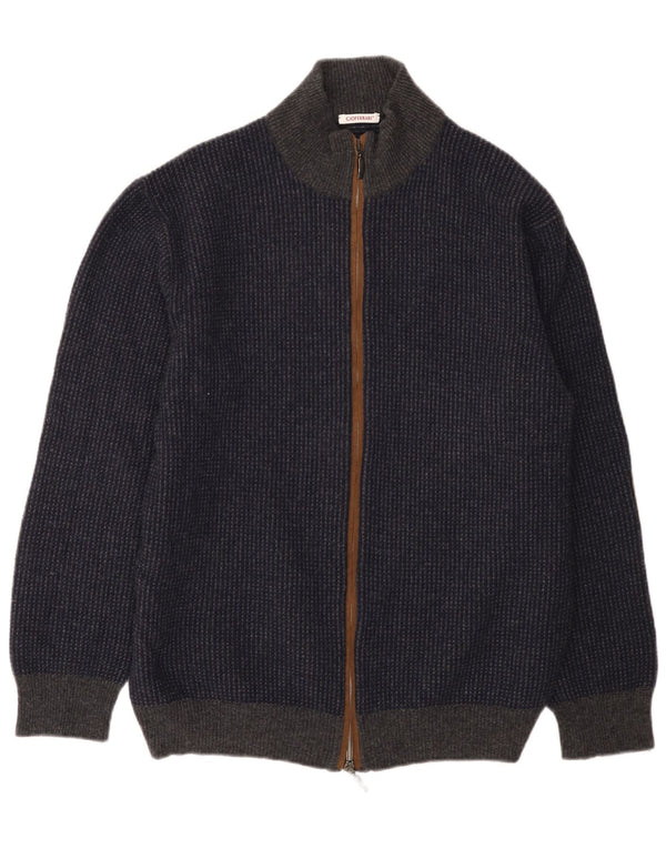 Pulover cardigan pentru bărbați Gioferrari IT 58 2XL Lână cu pete albastru bleumarin