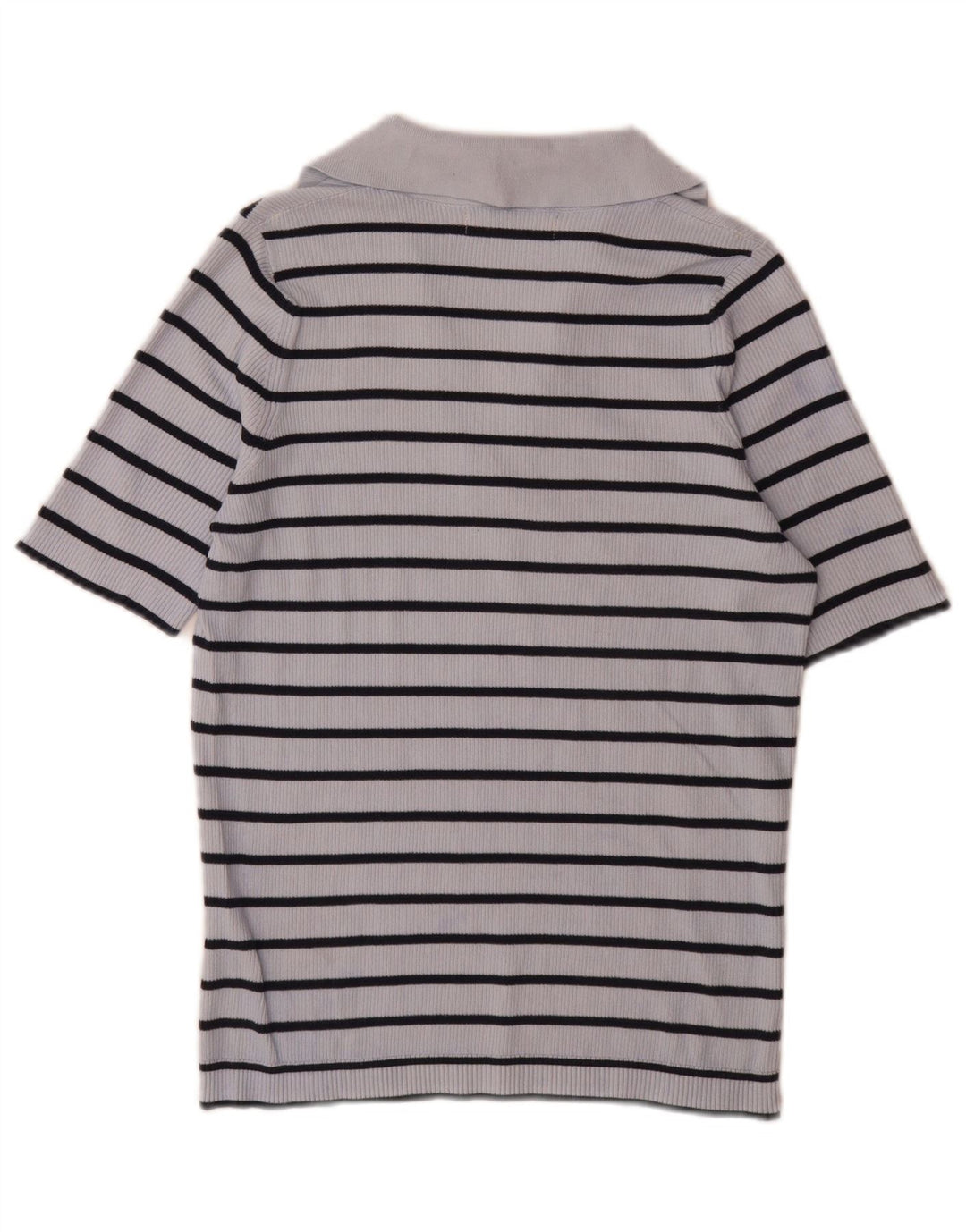 Tricou polo pentru femei Marks & Spencer UK 14, bumbac cu dungi albastre medii