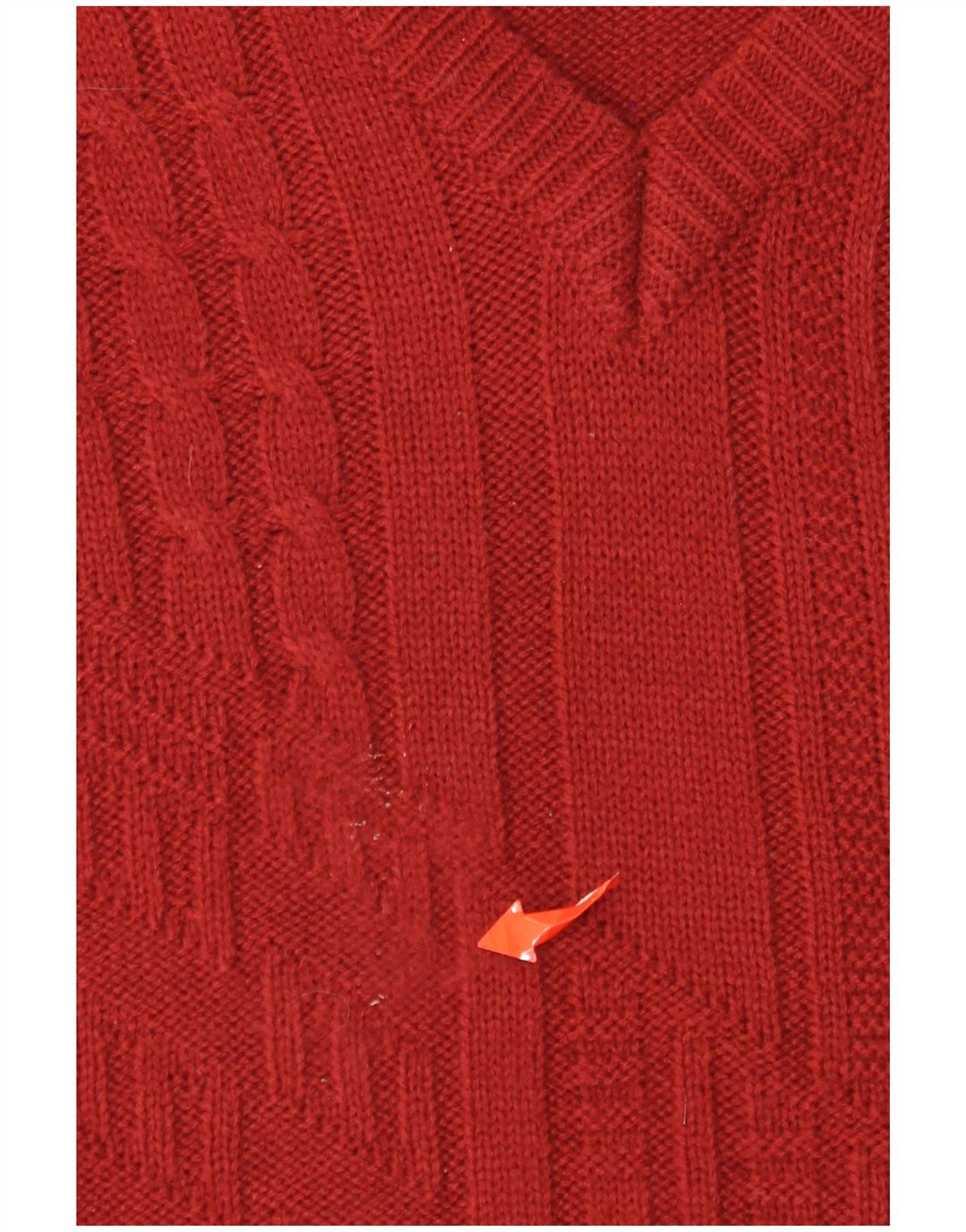 Jacques Lorant Pulover cu decolteu în V pentru bărbați UK 38/40 Roșu mediu Poliacrilic