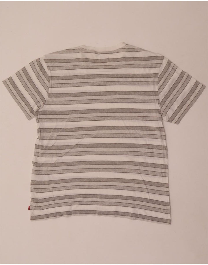 Tricou pentru bărbați Levi's Top mare din bumbac cu dungi gri