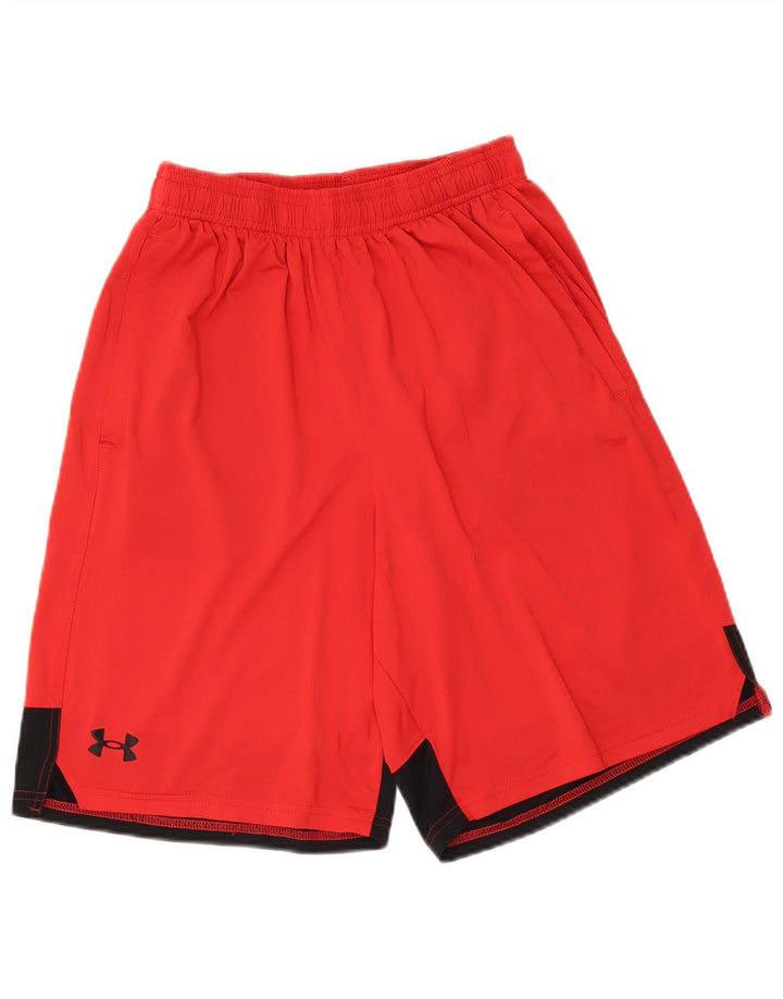 Pantaloni scurți sport pentru bărbați UNDER ARMOUR, roșu mediu, poliester color bloc