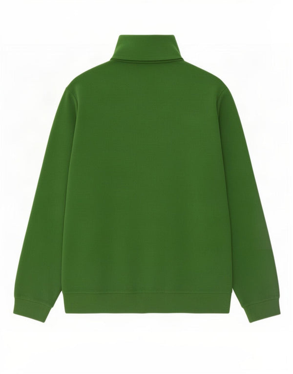 Pulover pentru bărbați Campagnolo, cu fermoar și gât, poliester verde XL