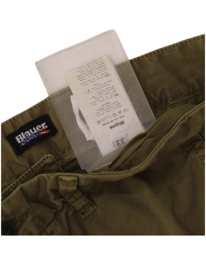 Pantaloni scurți chino Blauer pentru bărbați W33 bumbac kaki mediu