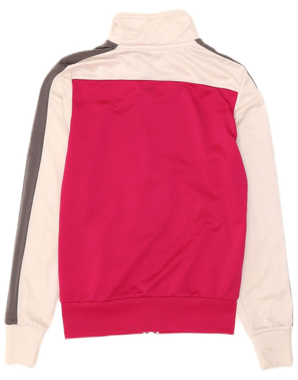 Jachetă de top pentru trening cu grafică Nike pentru femei UK 10 Mic roz colorblock